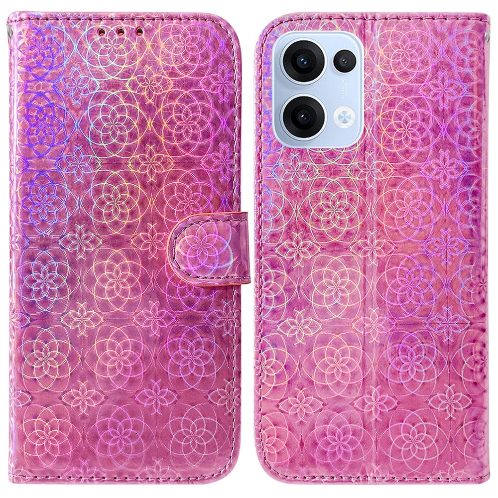 For Oppo Reno13 5G (Global) Stand Case Dazzling Flower Leather Phone Cover