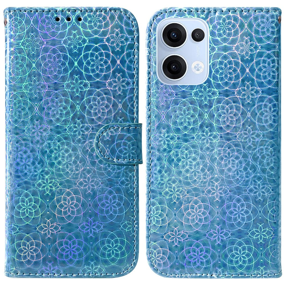 For Oppo Reno13 5G (Global) Stand Case Dazzling Flower Leather Phone Cover
