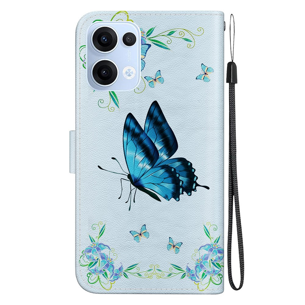For Oppo Reno13 5G (Global) Wallet Phone Case Anti-Drop Leather Flip Cover Pattern Printing