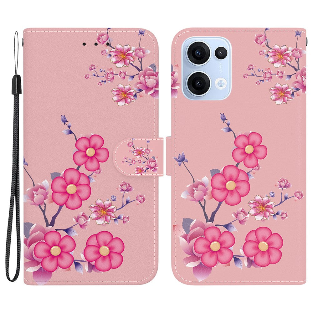 For Oppo Reno13 5G (Global) Wallet Phone Case Anti-Drop Leather Flip Cover Pattern Printing