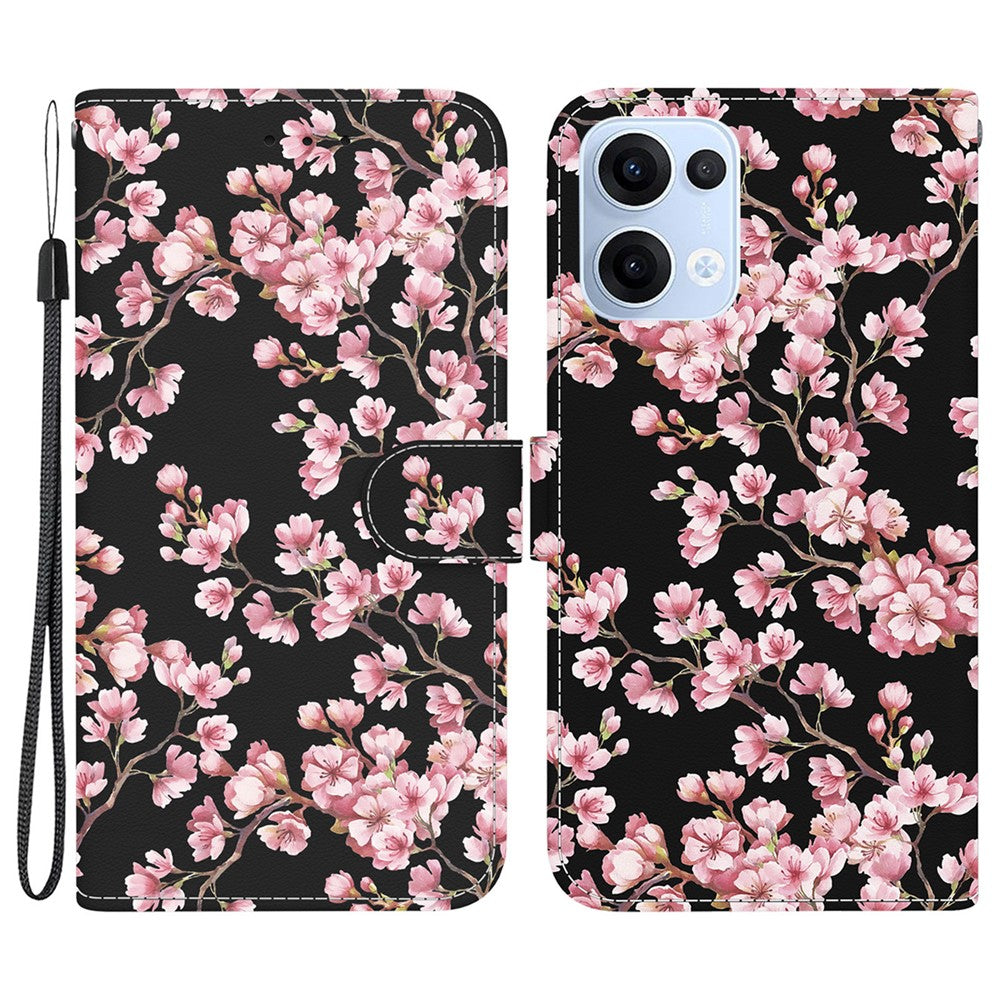 For Oppo Reno13 5G (Global) Wallet Phone Case Anti-Drop Leather Flip Cover Pattern Printing