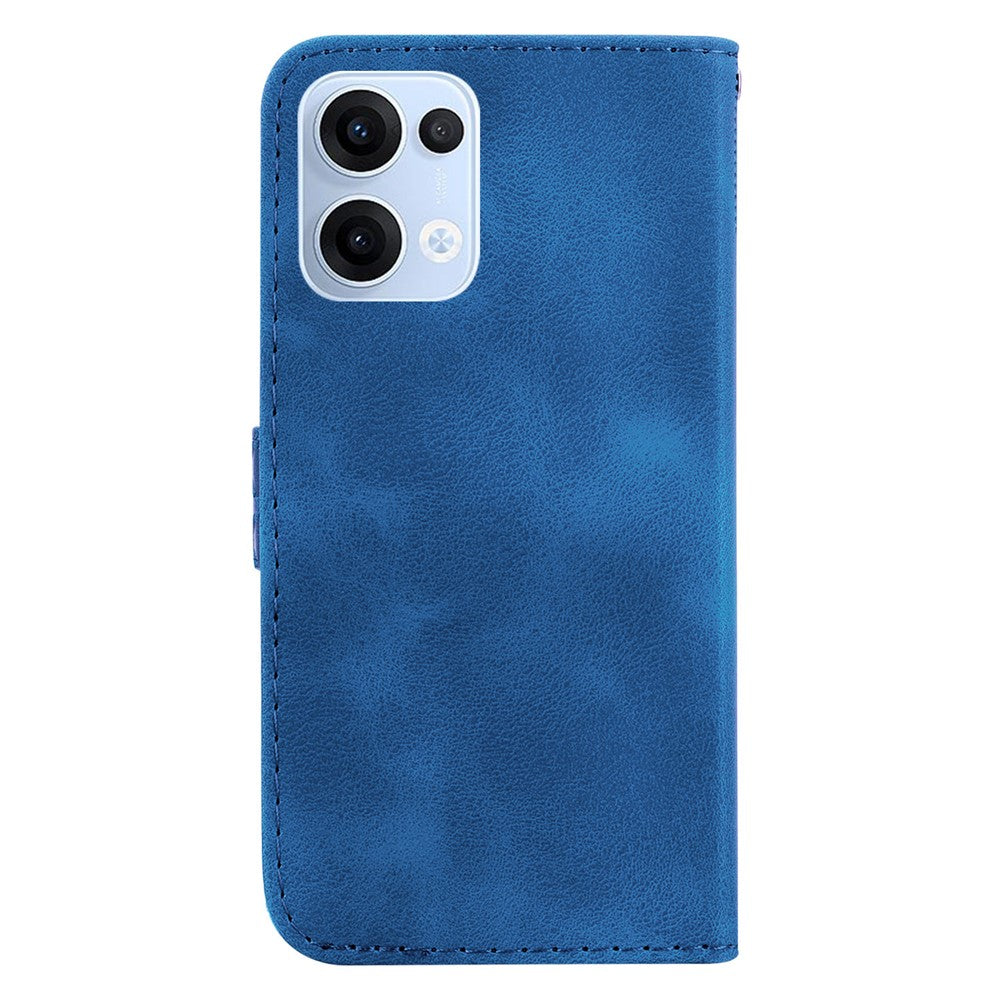 For Oppo Reno13 5G (Global) Stand Case 7-Shaped Pattern Imprint Leather Phone Cover