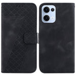 For Oppo Reno13 5G (Global) Stand Case 7-Shaped Pattern Imprint Leather Phone Cover