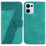 For Oppo Reno13 5G (Global) Stand Case 7-Shaped Pattern Imprint Leather Phone Cover