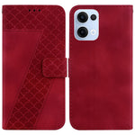 For Oppo Reno13 5G (Global) Stand Case 7-Shaped Pattern Imprint Leather Phone Cover
