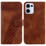 For Oppo Reno13 5G (Global) Stand Case 7-Shaped Pattern Imprint Leather Phone Cover