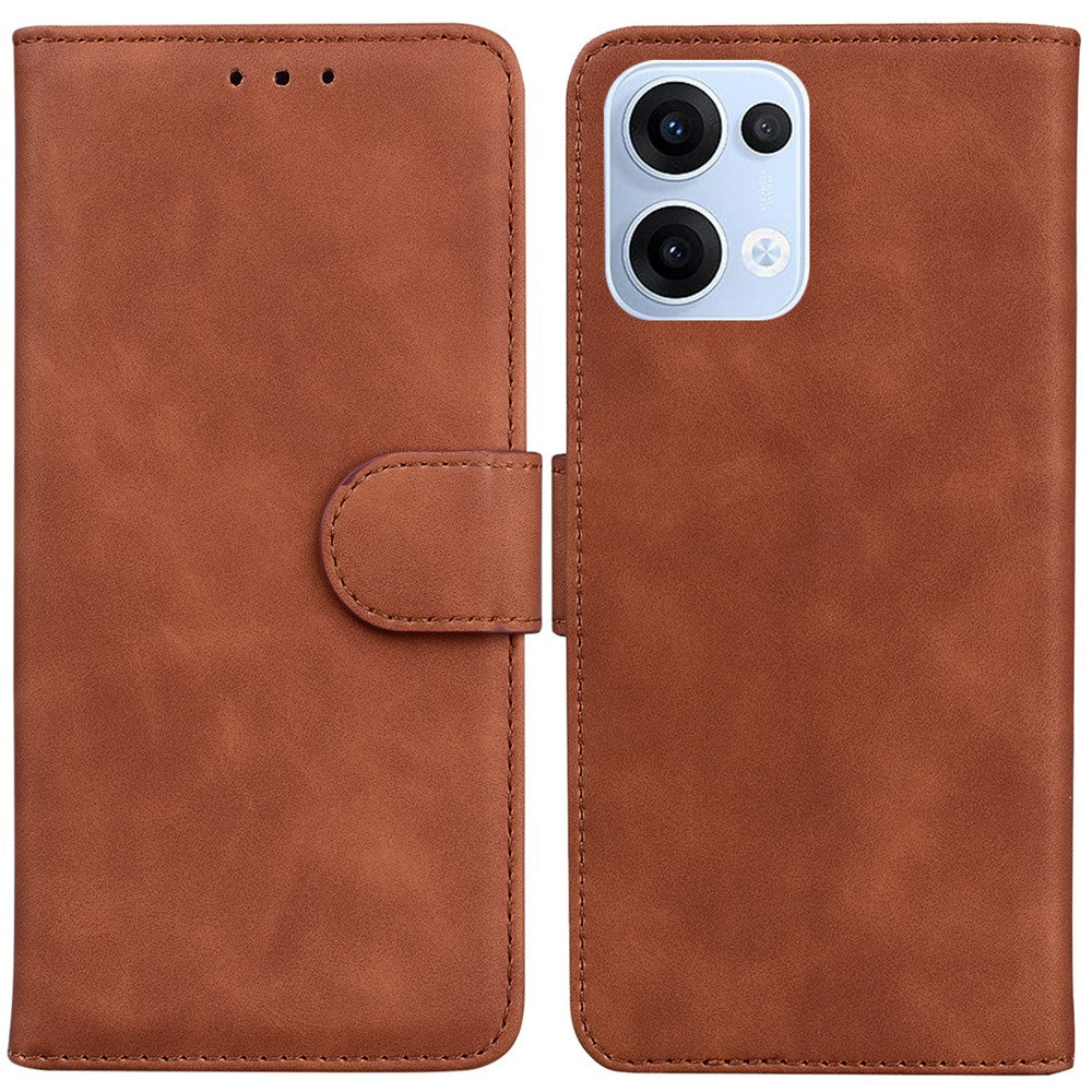 For Oppo Reno13 5G (Global) Case Solid Color Leather Wallet Phone Cover