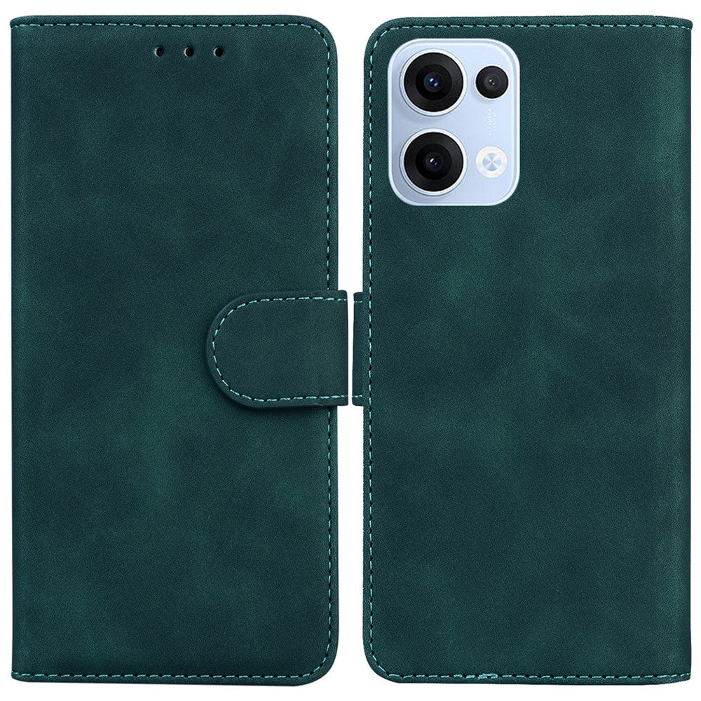For Oppo Reno13 5G (Global) Case Solid Color Leather Wallet Phone Cover