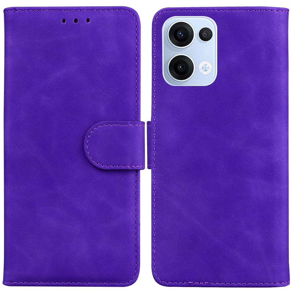 For Oppo Reno13 5G (Global) Case Solid Color Leather Wallet Phone Cover