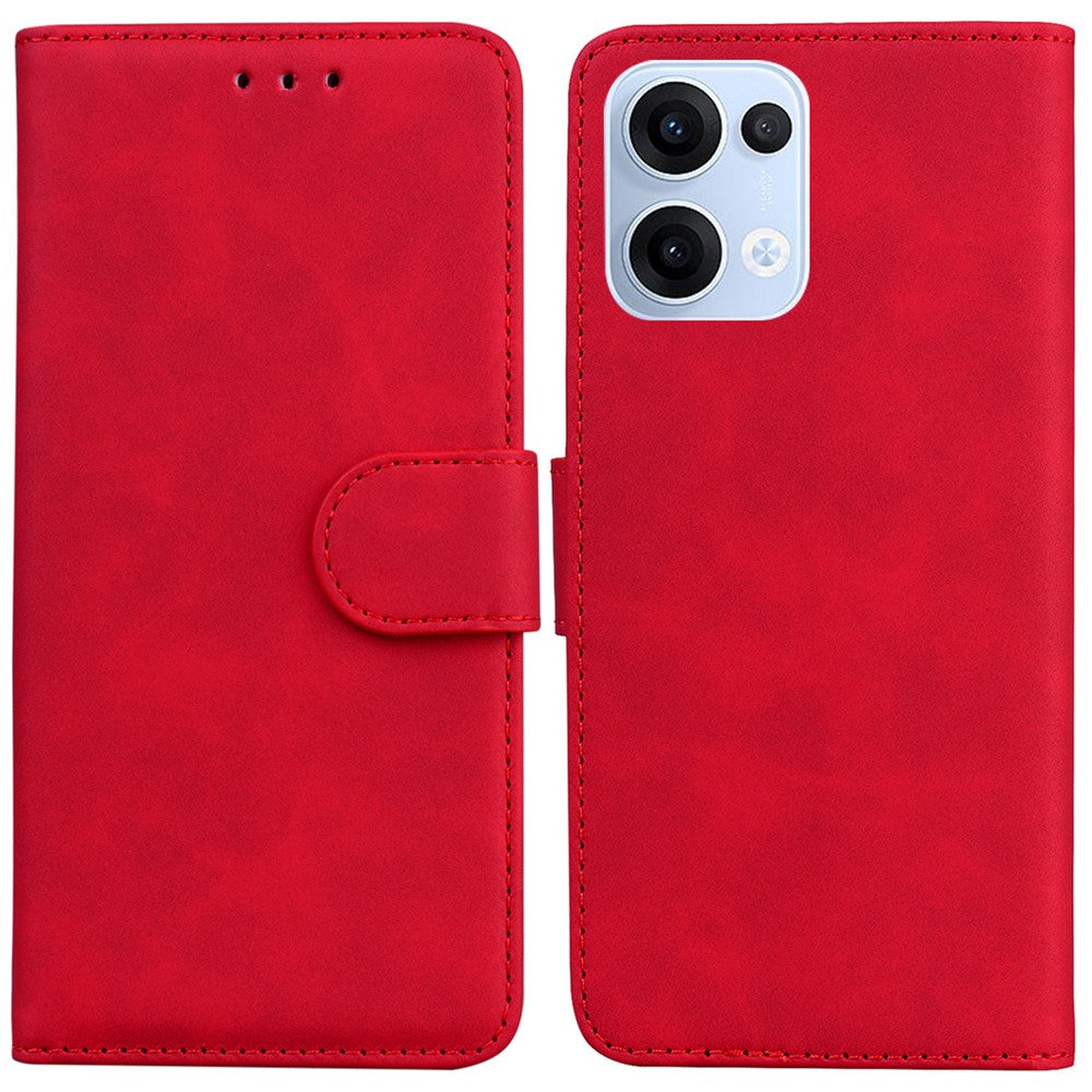 For Oppo Reno13 5G (Global) Case Solid Color Leather Wallet Phone Cover