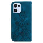 For Oppo Reno13 5G (Global) Case Lily Flower Imprint Leather Phone Cover with Stand