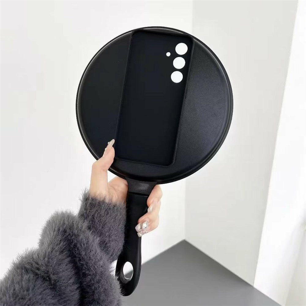 For Samsung Galaxy S25 Case Shockproof TPU + PC Phone Cover Novelty Frying Pan Design