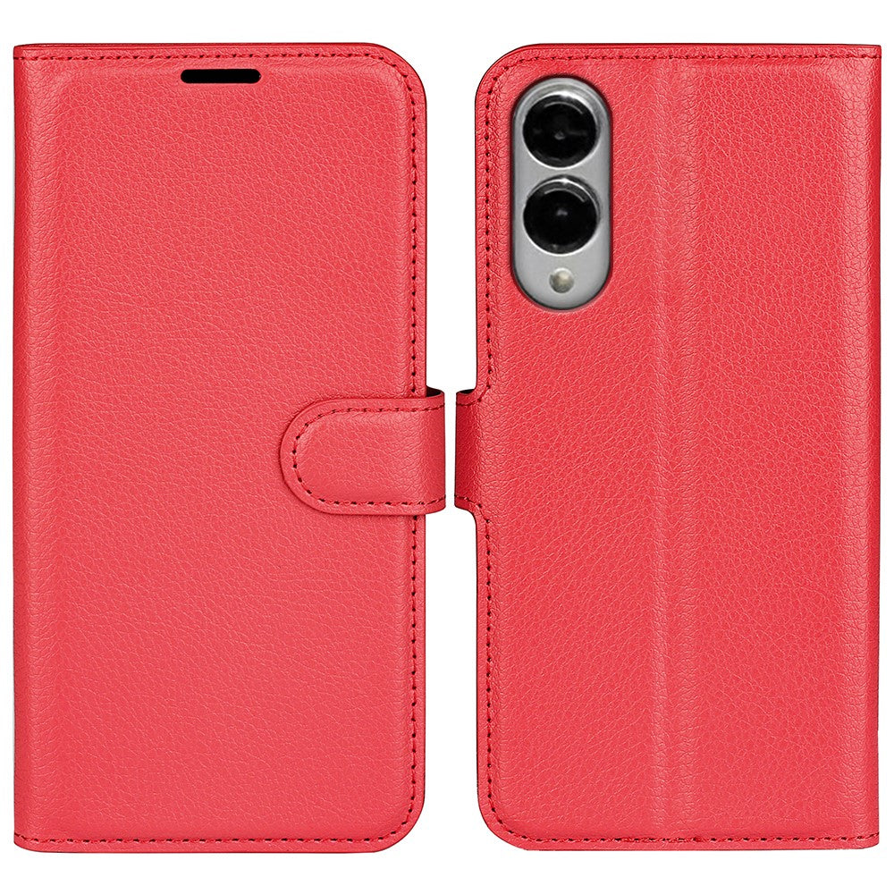 For Samsung Galaxy S25 Edge Case Litchi Texture Shockproof Leather Wallet Phone Cover