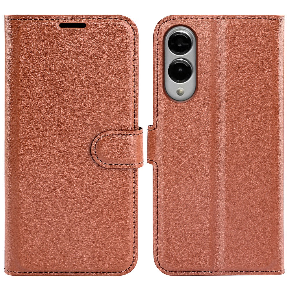 For Samsung Galaxy S25 Edge Case Litchi Texture Shockproof Leather Wallet Phone Cover