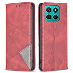 For Honor X8c 4G Case Card Slots Geometry Imprint Leather Phone Cover