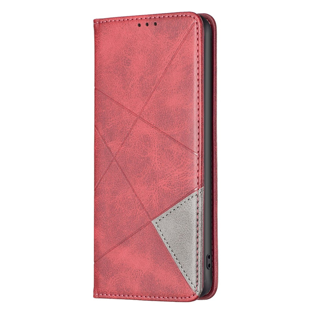 For Honor X8c 4G Case Card Slots Geometry Imprint Leather Phone Cover