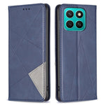 For Honor X8c 4G Case Card Slots Geometry Imprint Leather Phone Cover