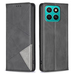 For Honor X8c 4G Case Card Slots Geometry Imprint Leather Phone Cover