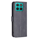 BINFEN COLOR For Honor X8c 4G Phone Cases Wallet Stand Geometry Imprint Leather Cover
