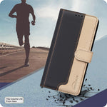 BINFEN COLOR BF33 For Honor X8c 4G Leather Case Splicing Color RFID Blocking Wallet Stand Phone Cover