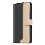 BINFEN COLOR BF33 For Honor X8c 4G Leather Case Splicing Color RFID Blocking Wallet Stand Phone Cover