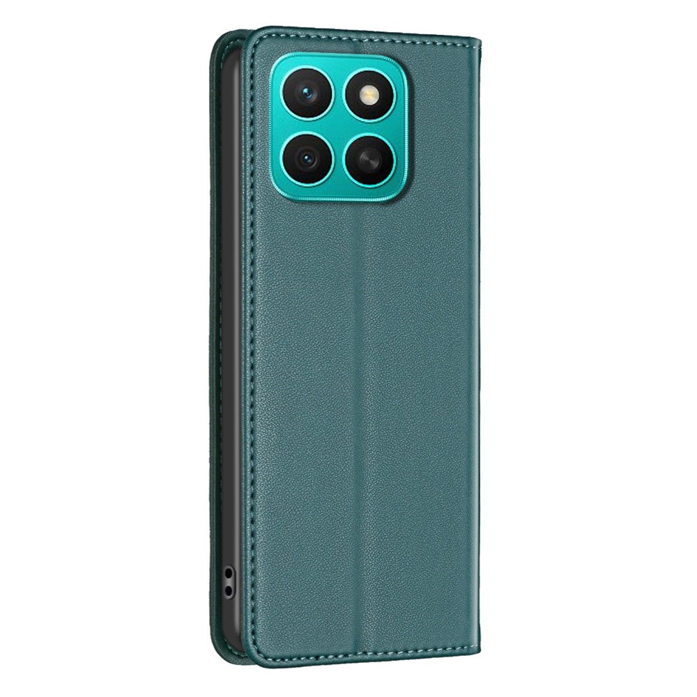 BINFEN COLOR BF18 For Honor X8c 4G Leather Case Card Slots Phone Cover