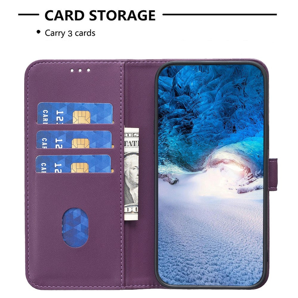 BINFEN COLOR BF17 For Honor X8c 4G Case Wallet Folio Flip Leather Cover