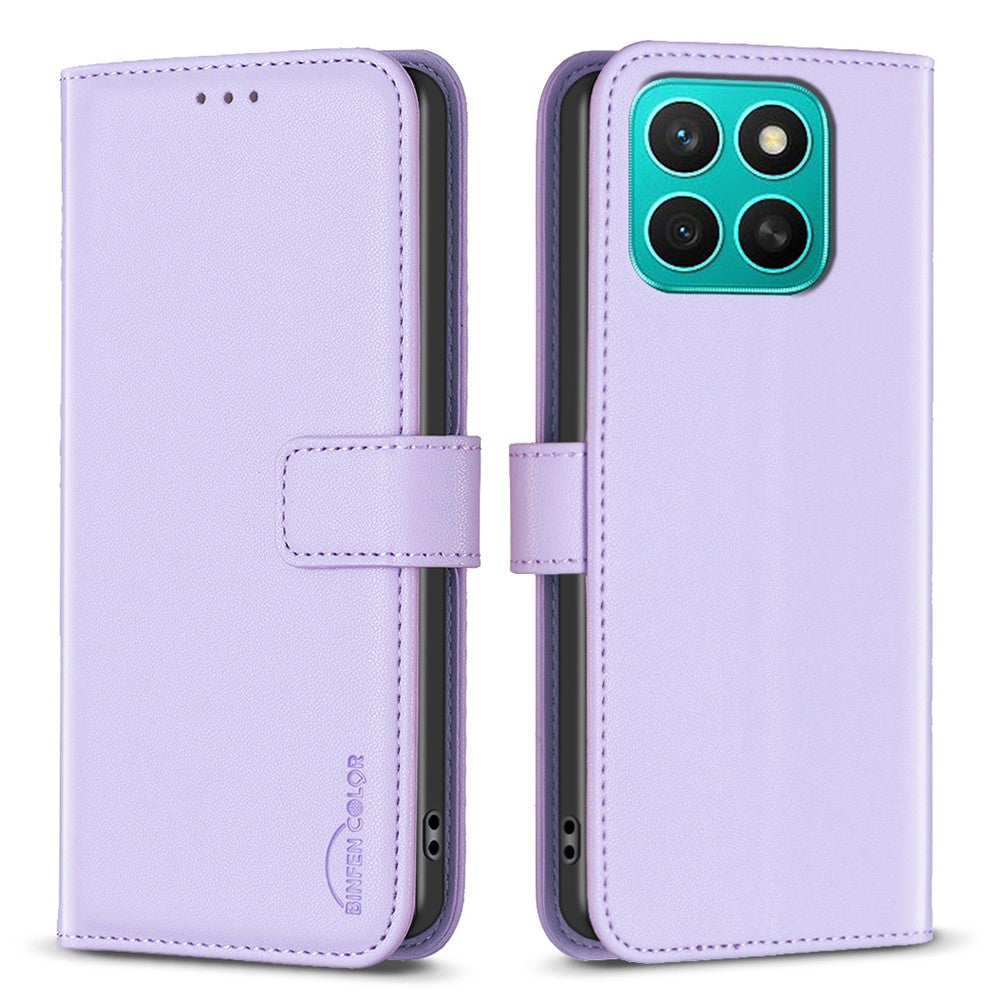 BINFEN COLOR BF17 For Honor X8c 4G Case Wallet Folio Flip Leather Cover