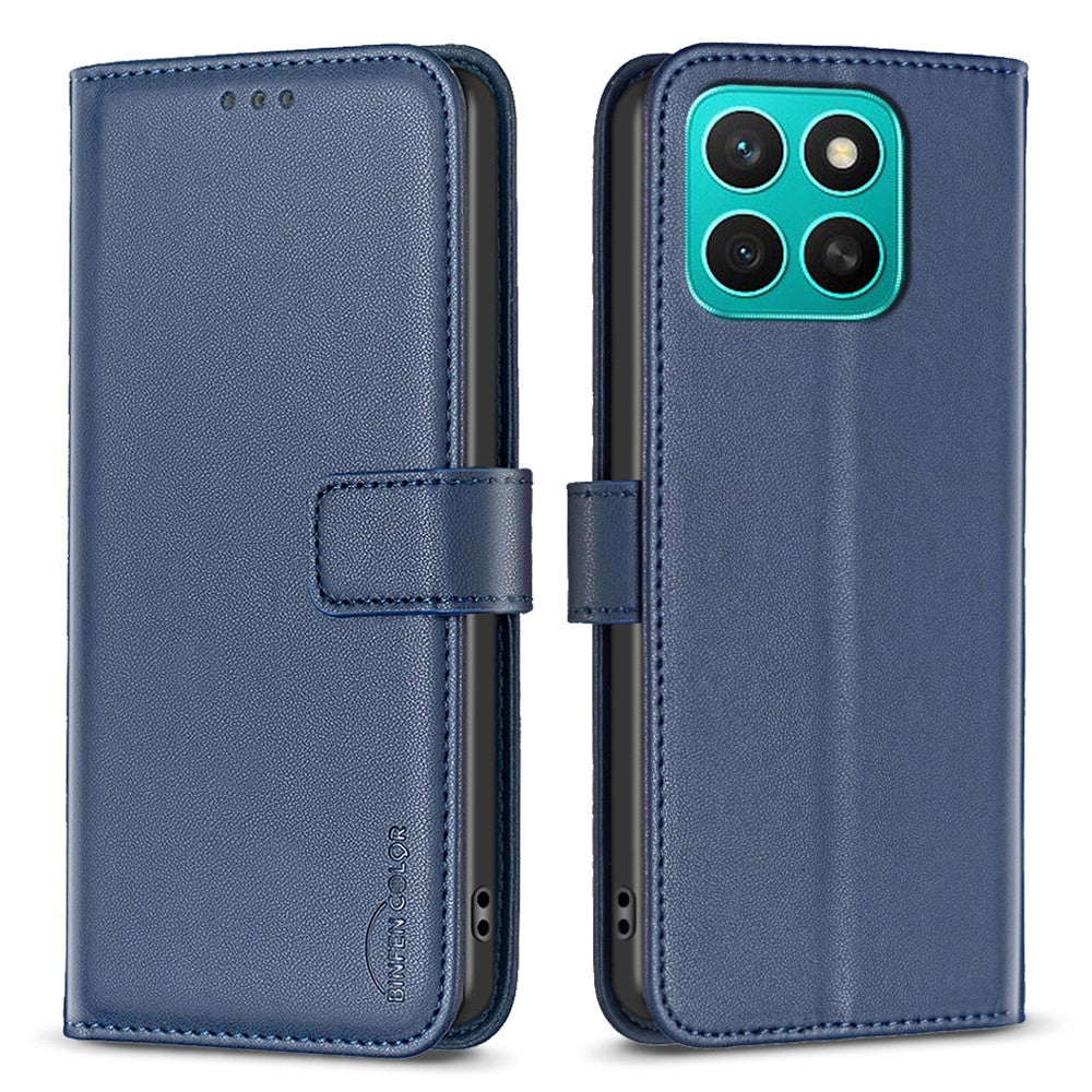 BINFEN COLOR BF17 For Honor X8c 4G Case Wallet Folio Flip Leather Cover