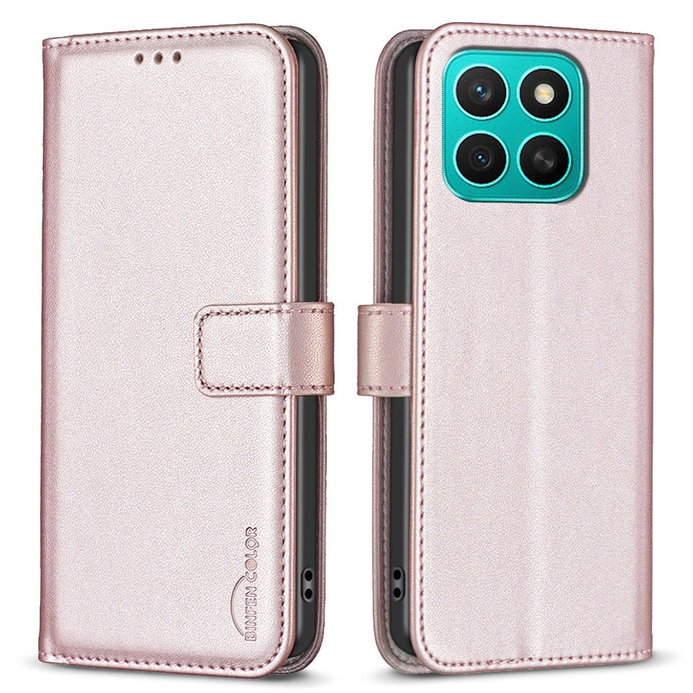 BINFEN COLOR BF17 For Honor X8c 4G Case Wallet Folio Flip Leather Cover