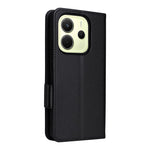 For Xiaomi Redmi Note 14 4G (163.25mm) Case with Wrist Strap Litchi Texture PU Leather Wallet Phone Cover