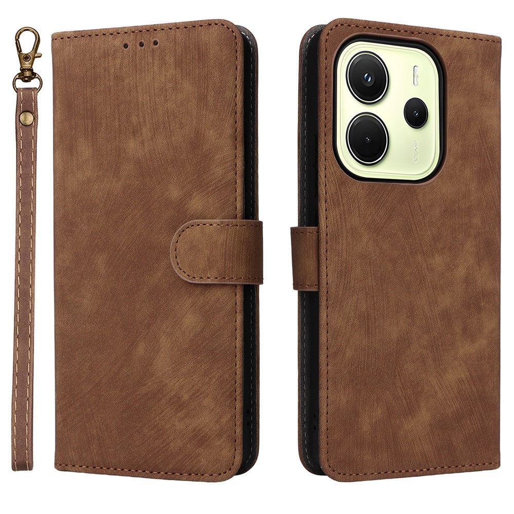 For Xiaomi Redmi Note 14 4G (164.84mm) Case Wallet RFID Blocking PU Leather Cover Viewing Stand