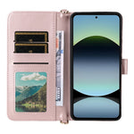For Xiaomi Redmi Note 14 4G (163.25mm) Wallet Case with Shoulder / Wrist Strap Leather Phone Cover Stand