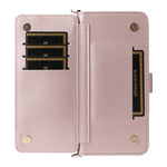 For Xiaomi Redmi Note 14 4G (163.25mm) Wallet Case with Shoulder / Wrist Strap Leather Phone Cover Stand