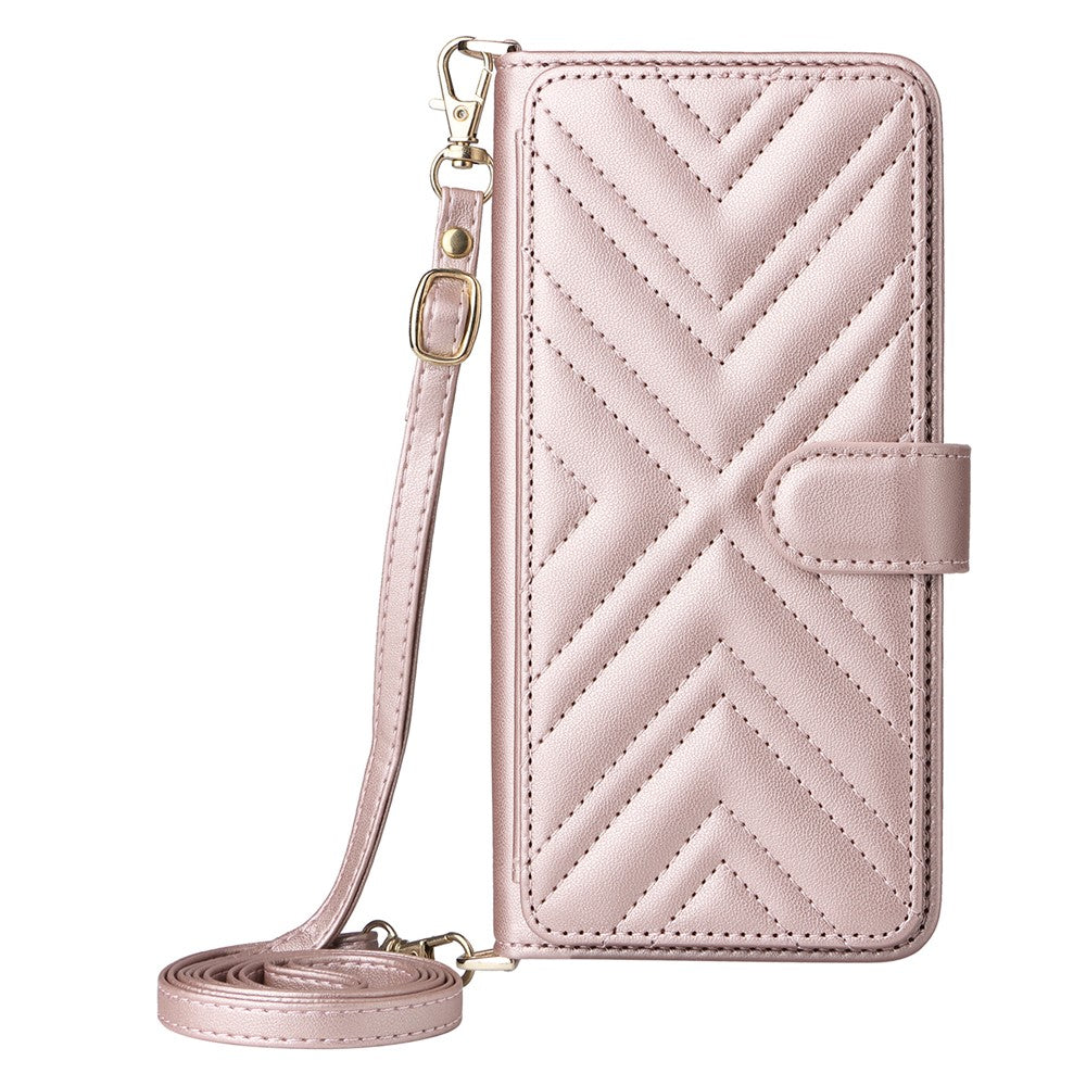 For Xiaomi Redmi Note 14 4G (163.25mm) Wallet Case with Shoulder / Wrist Strap Leather Phone Cover Stand