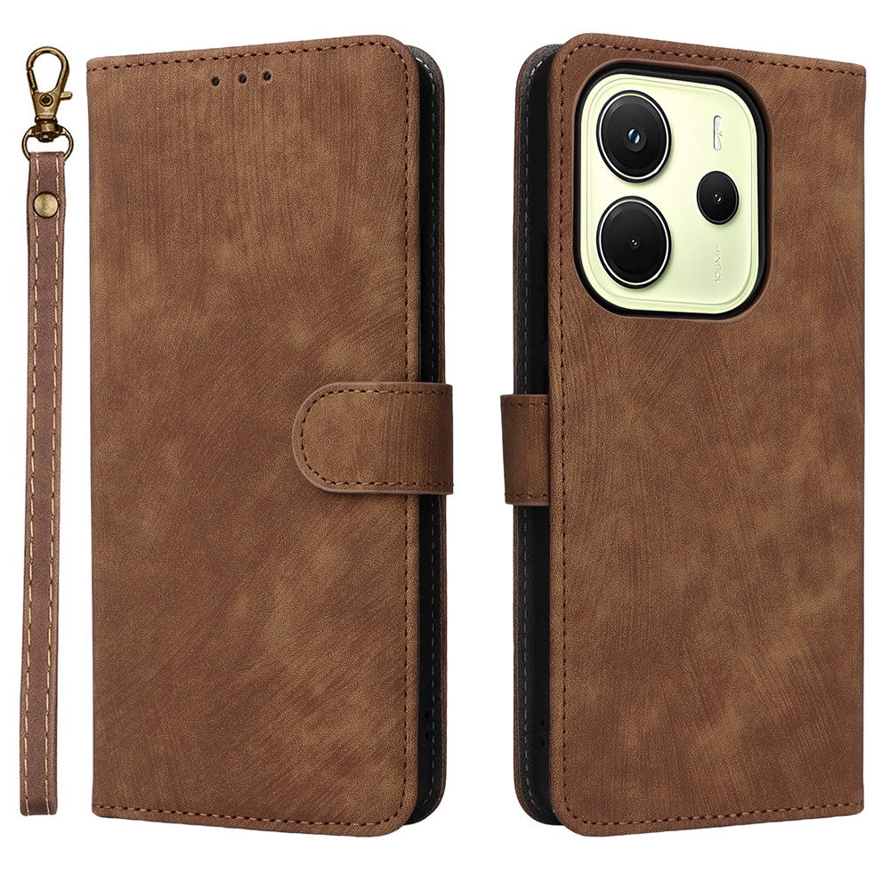 For Xiaomi Redmi Note 14 4G (163.25mm) Case Wallet RFID Blocking PU Leather Cover Viewing Stand