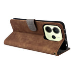 For Xiaomi Redmi Note 14 4G (163.25mm) Case Wallet RFID Blocking PU Leather Cover Viewing Stand