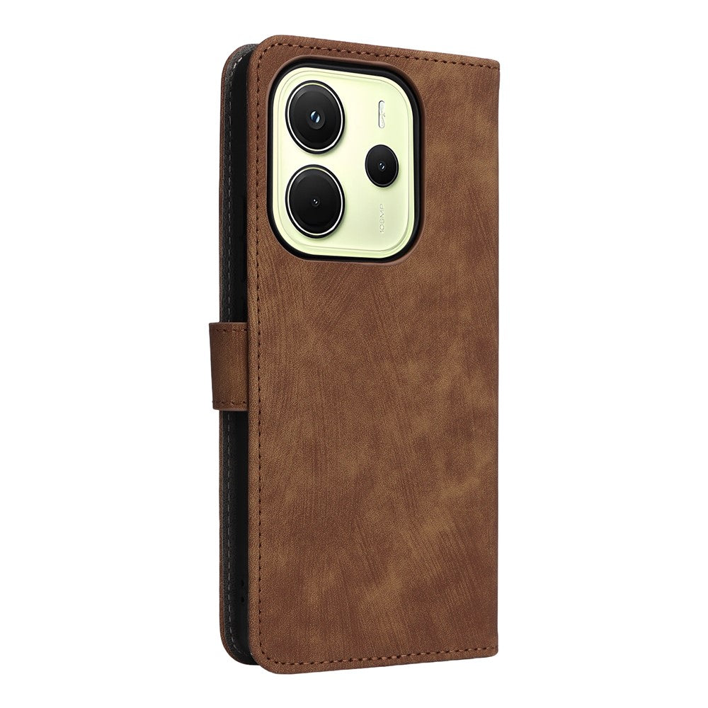 For Xiaomi Redmi Note 14 4G (163.25mm) Case Wallet RFID Blocking PU Leather Cover Viewing Stand