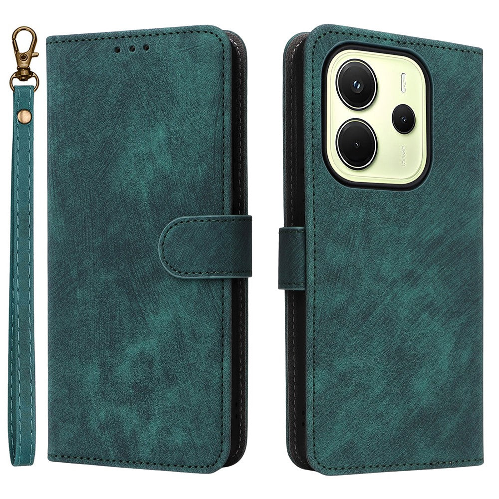 For Xiaomi Redmi Note 14 4G (163.25mm) Case Wallet RFID Blocking PU Leather Cover Viewing Stand