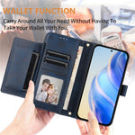 For Xiaomi Redmi Note 14 4G (163.25mm) Case Zipper Pocket Multiple Card Slots Leather Phone Cover