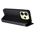 For Xiaomi Redmi Note 14 4G (163.25mm) Case Wallet Rhombus Imprinted Leather Phone Cover