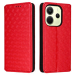For Xiaomi Redmi Note 14 4G (163.25mm) Case Wallet Rhombus Imprinted Leather Phone Cover