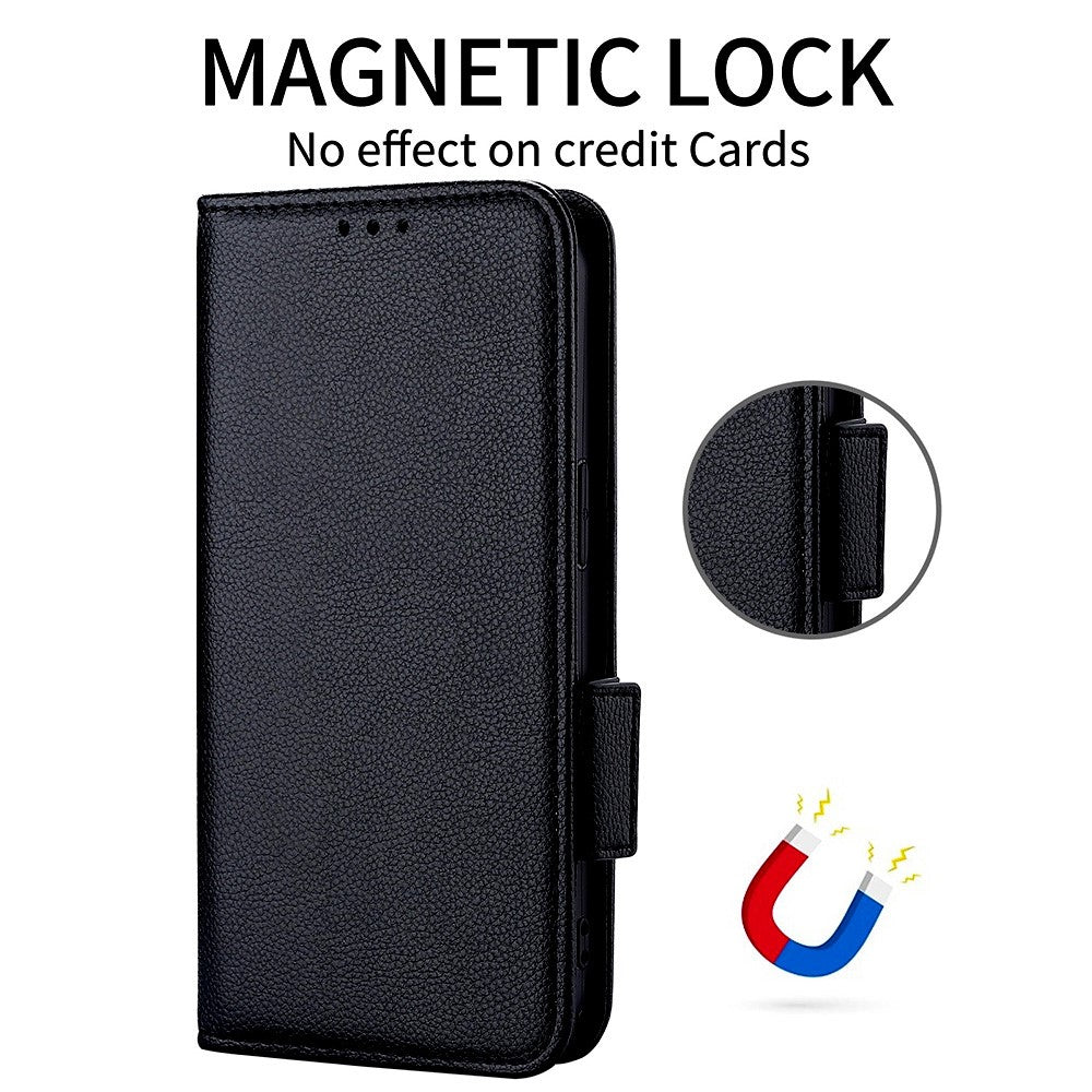 Til Asus ROG Phone 9 5G / Phone 9 Pro 5G Etui med Håndledsrem Litchi Tekstur PU Læder Pung Telefon Cover