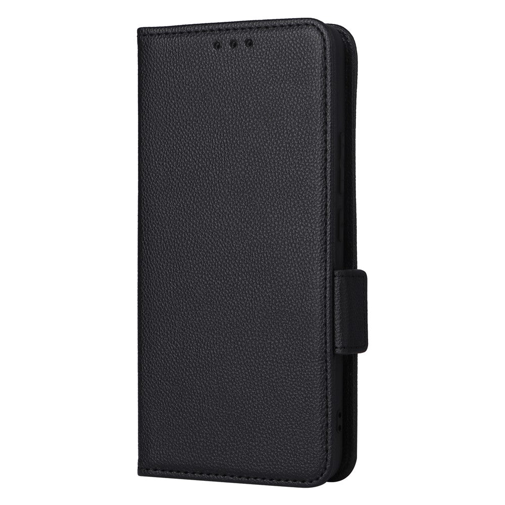Til Asus ROG Phone 9 5G / Phone 9 Pro 5G Etui med Håndledsrem Litchi Tekstur PU Læder Pung Telefon Cover