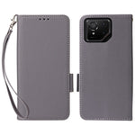 Til Asus ROG Phone 9 5G / Phone 9 Pro 5G Etui med Håndledsrem Litchi Tekstur PU Læder Pung Telefon Cover