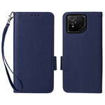Til Asus ROG Phone 9 5G / Phone 9 Pro 5G Etui med Håndledsrem Litchi Tekstur PU Læder Pung Telefon Cover
