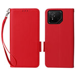 Til Asus ROG Phone 9 5G / Phone 9 Pro 5G Etui med Håndledsrem Litchi Tekstur PU Læder Pung Telefon Cover