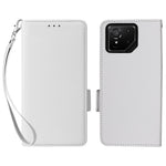 Til Asus ROG Phone 9 5G / Phone 9 Pro 5G Etui med Håndledsrem Litchi Tekstur PU Læder Pung Telefon Cover