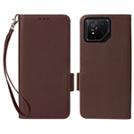 Til Asus ROG Phone 9 5G / Phone 9 Pro 5G Etui med Håndledsrem Litchi Tekstur PU Læder Pung Telefon Cover