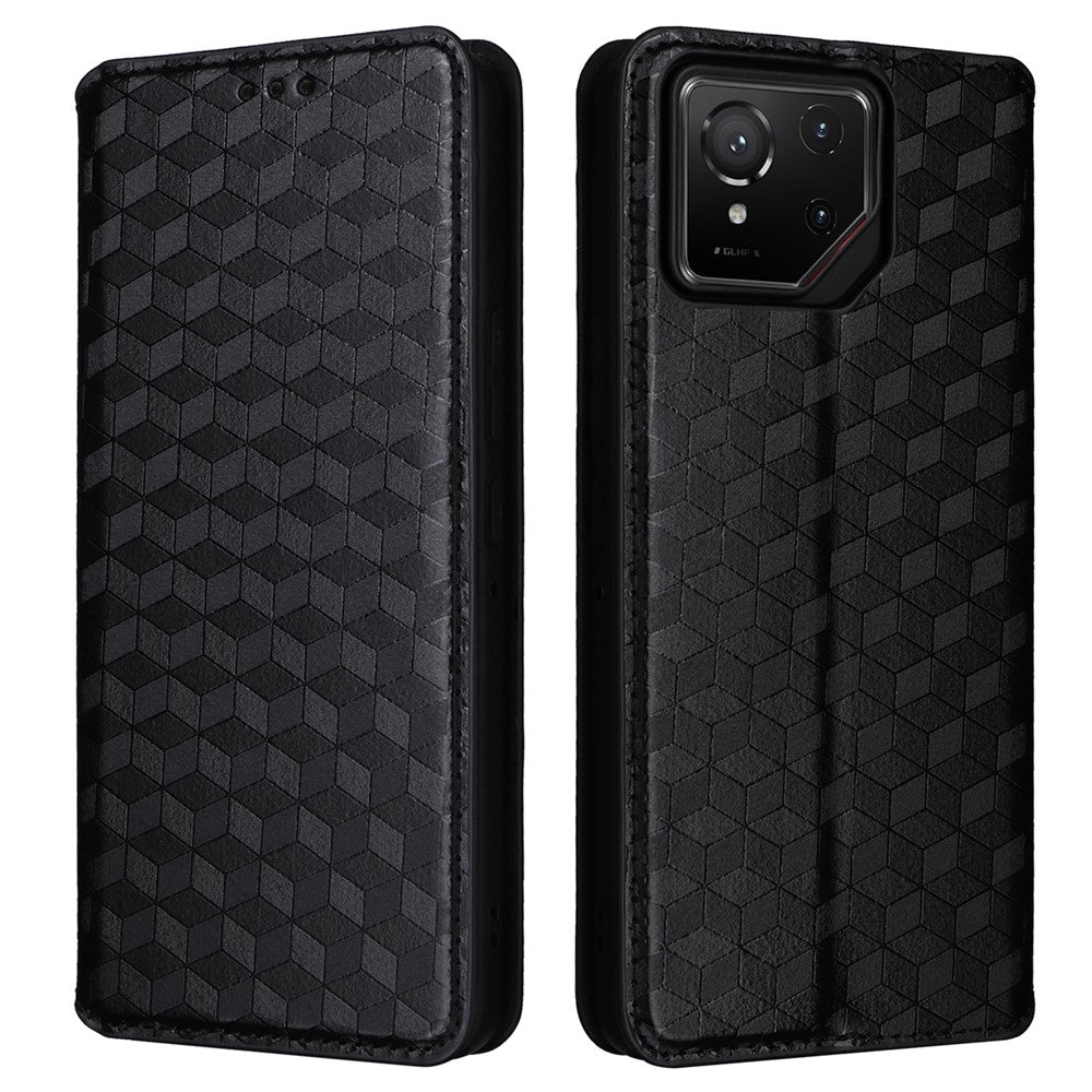 For Asus ROG Phone 9 Pro 5G / Phone 9 5G Case Wallet Rhombus Imprinted Leather Phone Cover